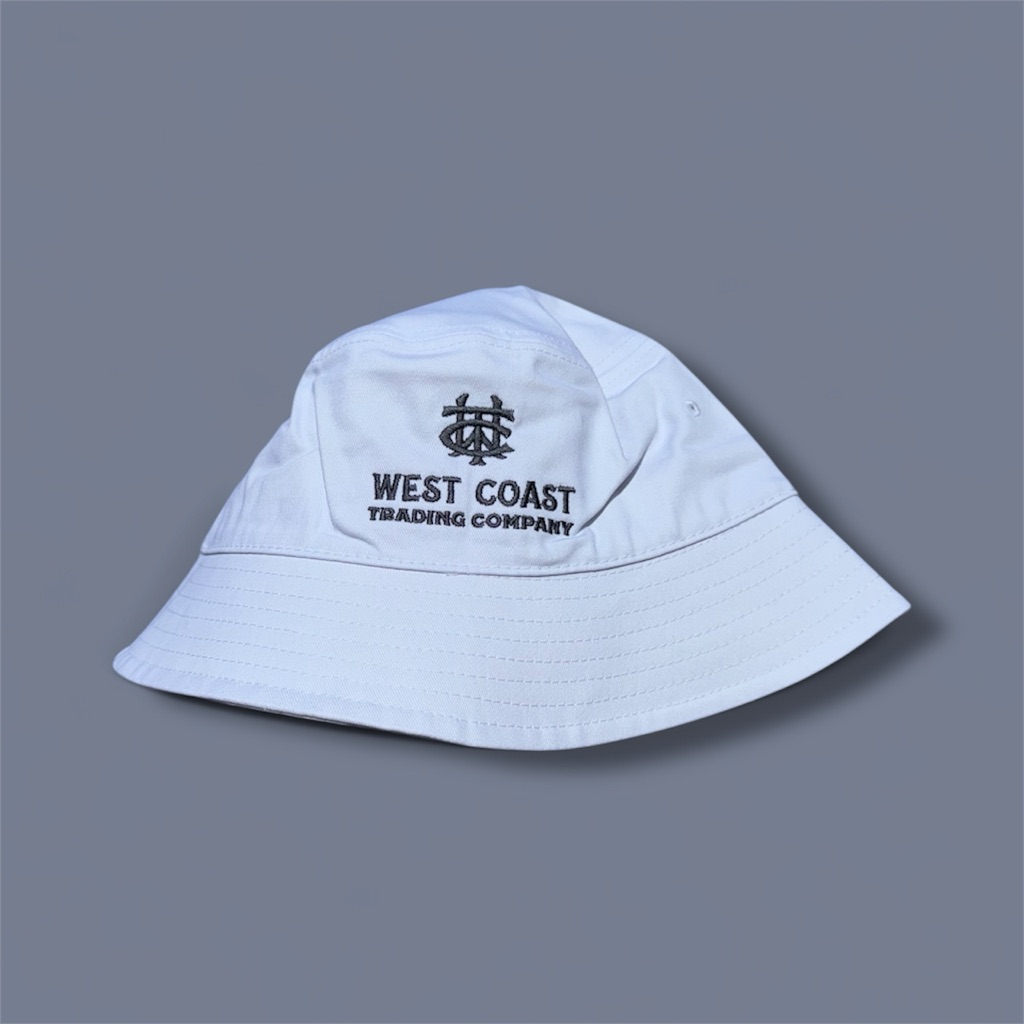 West Coast Trading Company White Bucket Hat